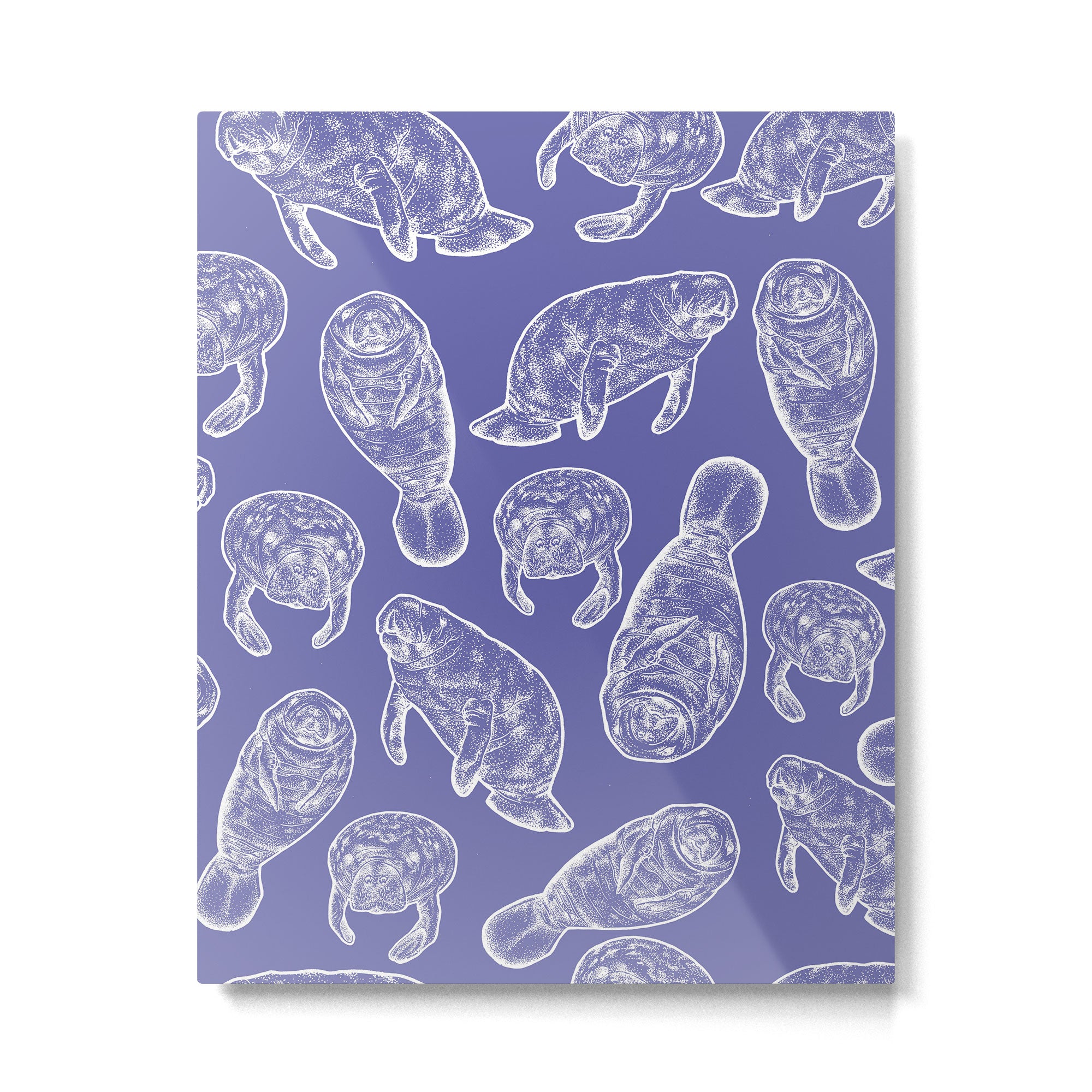 Veri Peri Periwinkle Manatees Metal Print Gallery Image 6