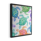 Sea Turtle - Colour Framed Canvas Print Gallery Image 2