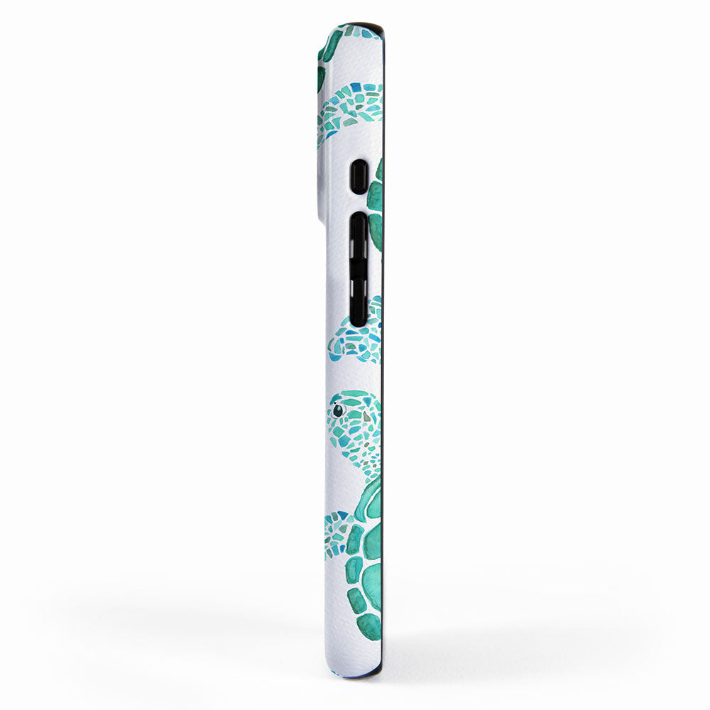 Sea Turtle Pattern - Blue iPhone Case Gallery Image 2