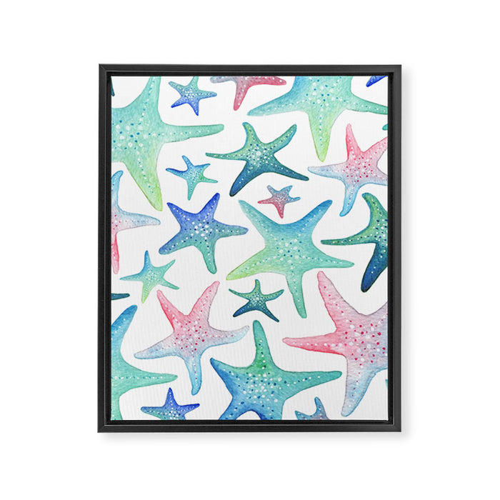 Starfish Pattern Framed Canvas Print Gallery Image 1