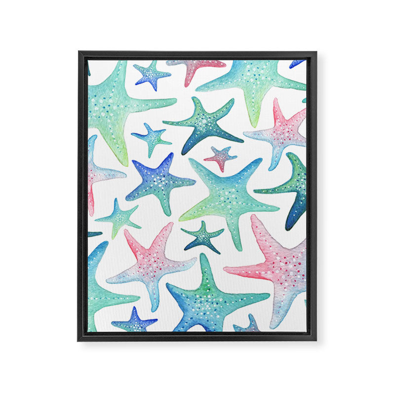 Starfish Pattern Framed Canvas Print Gallery Image 8