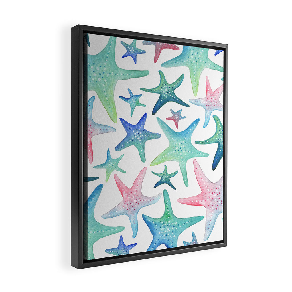 Starfish Pattern Framed Canvas Print Gallery Image 2