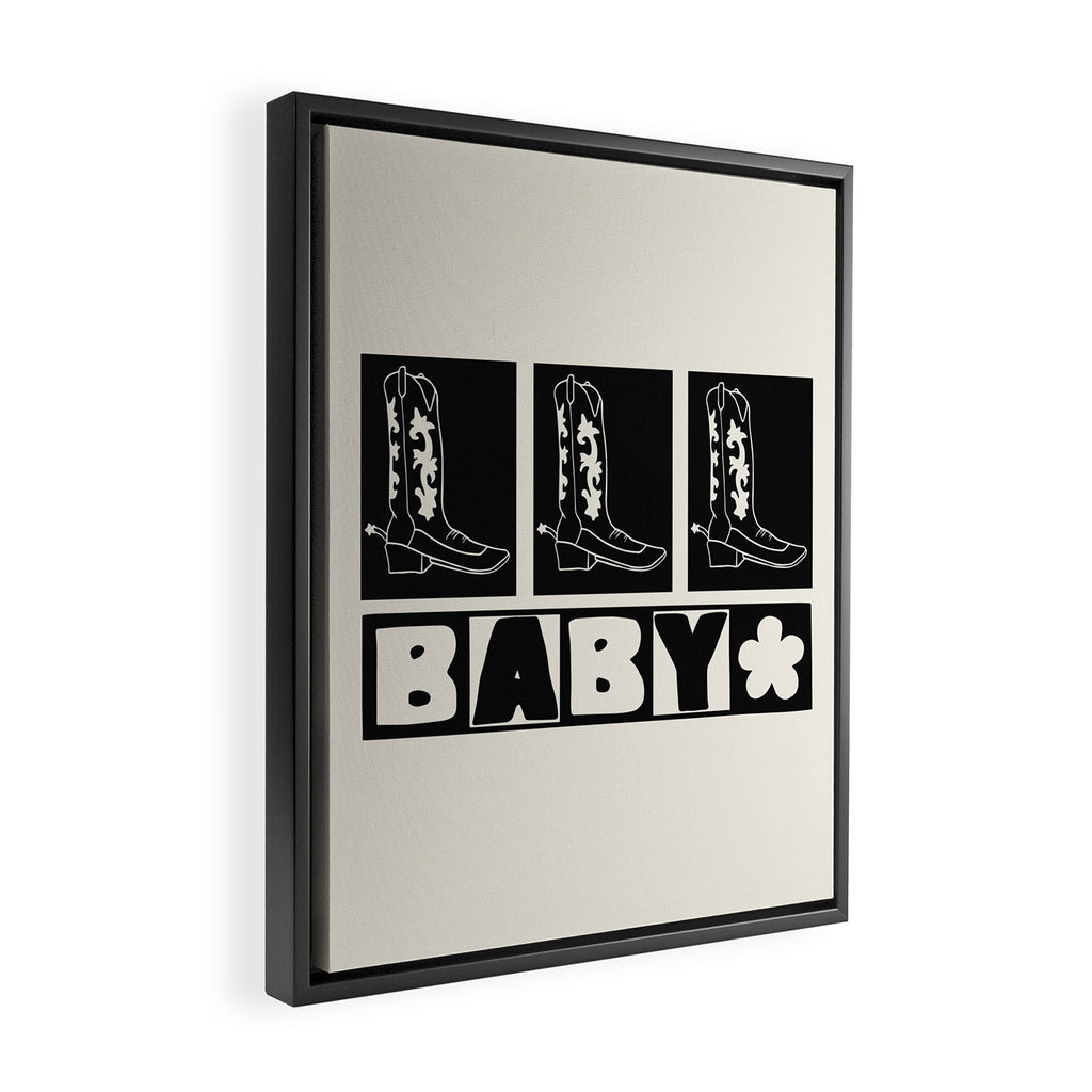 Baby Boots Framed Canvas Print Gallery Image 2