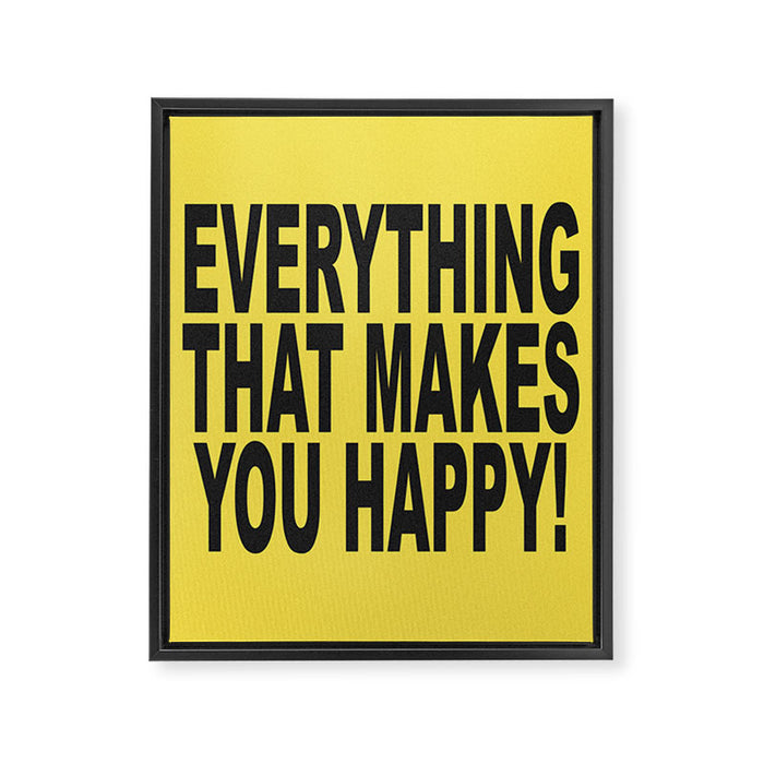 EVERYTHINGTHATMAKESYOUHAPPY Framed Canvas Print Gallery Image 1
