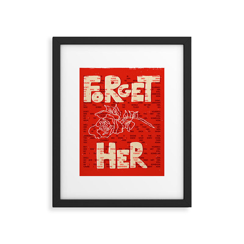Forget Her Framed Art Print Gallery Image 5