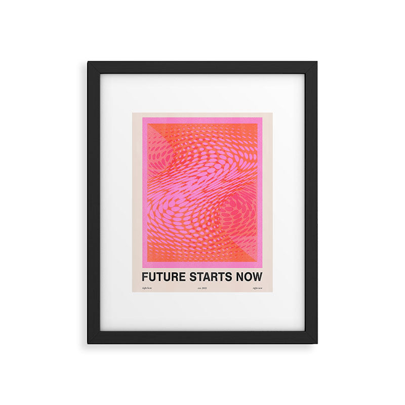 Future Starts Now Framed Art Print Gallery Image 5