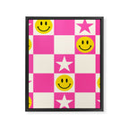 SMILEY STAR PINK Framed Canvas Print Gallery Image 8