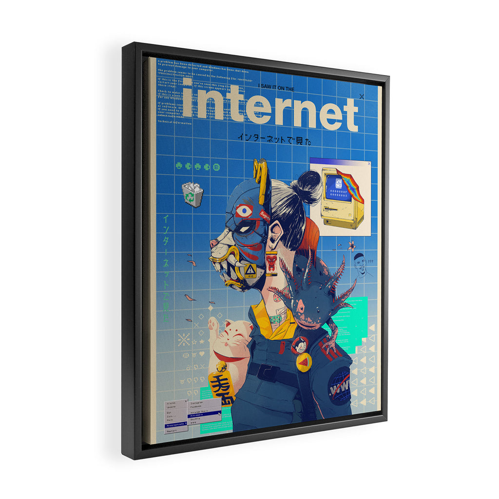 Internet Procrastination Framed Canvas Print Gallery Image 2