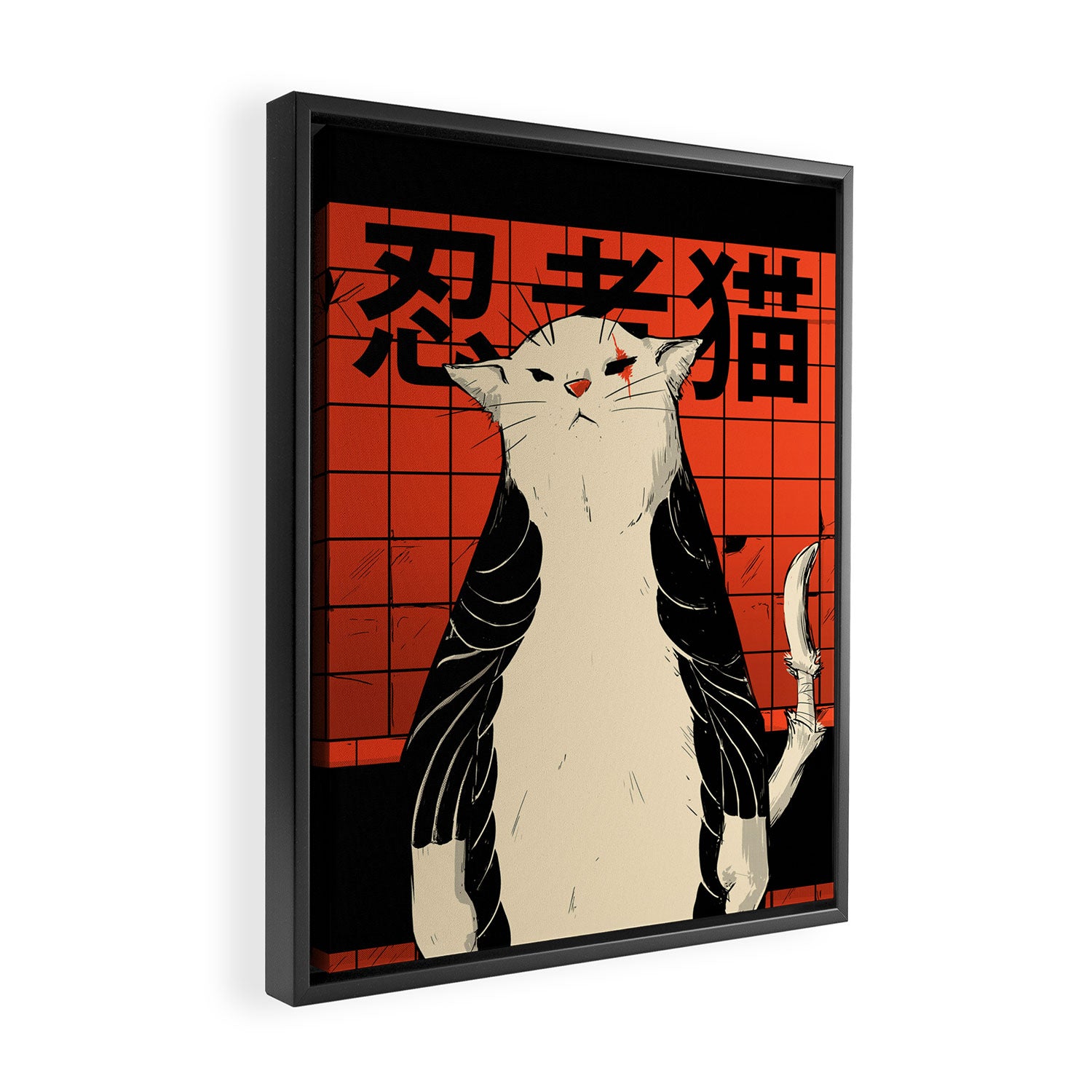 Neko ninja 2 Framed Canvas Print Gallery Image 2