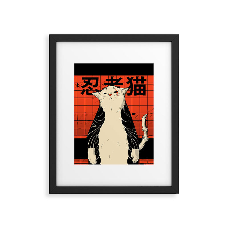 Neko ninja 2 Framed Art Print Gallery Image 4