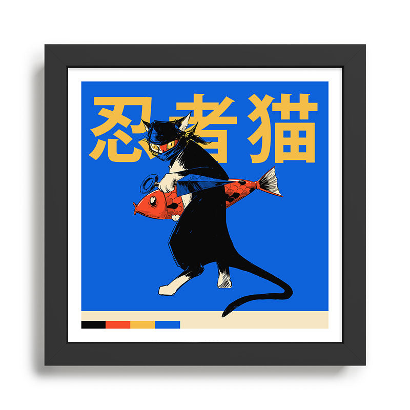 Neko Ninja Framed Art Print Gallery Image 1