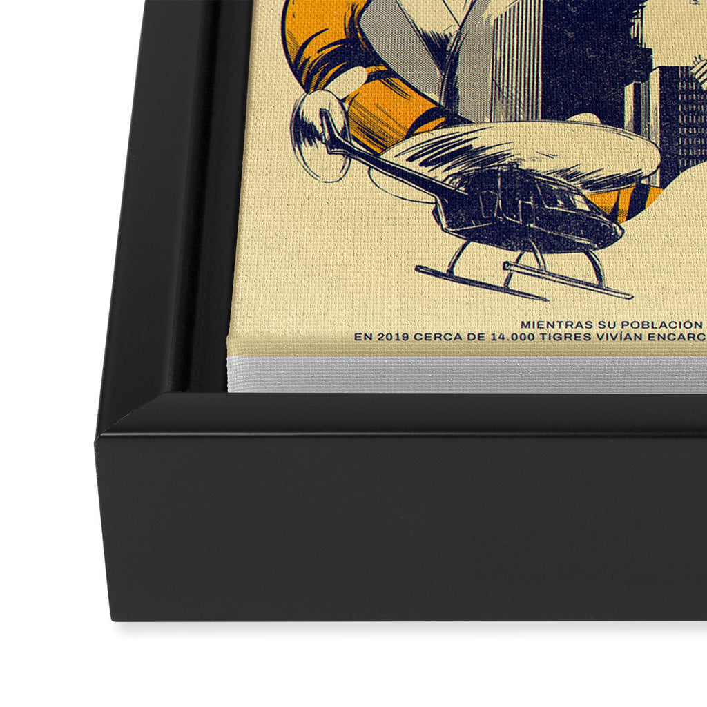 The Revenge of the Tiger Framed Canvas Print Gallery Image 3