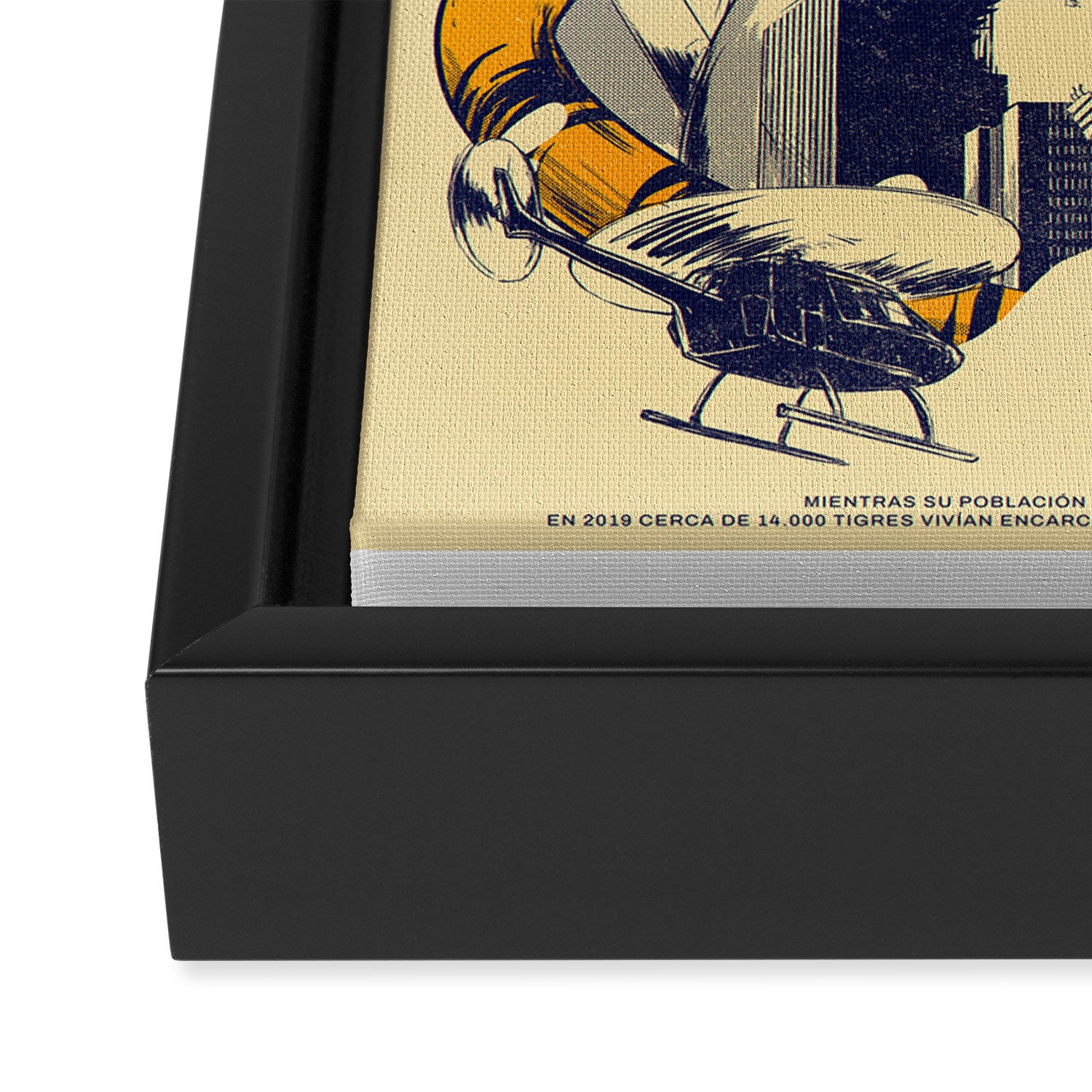 The Revenge of the Tiger Framed Canvas Print Gallery Image 3