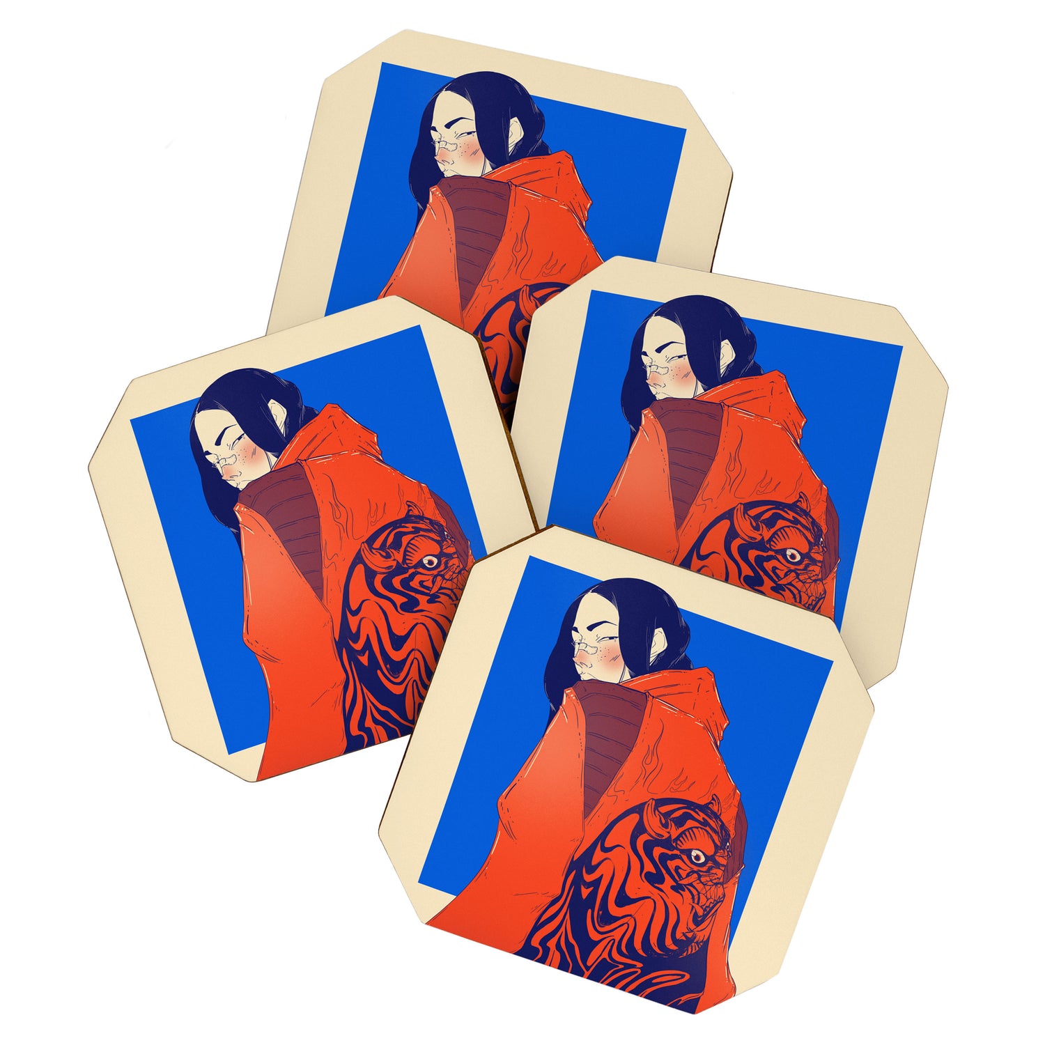 Tiger jacket Coaster Gallery Image 1