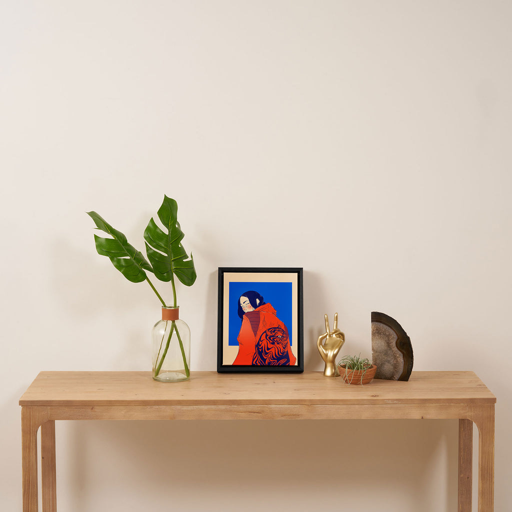Tiger jacket Framed Canvas Print Gallery Image 4
