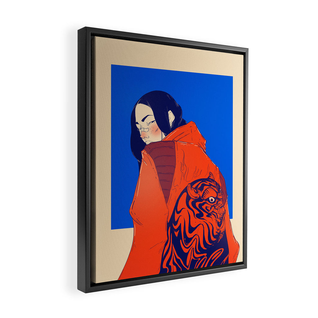 Tiger jacket Framed Canvas Print Gallery Image 2