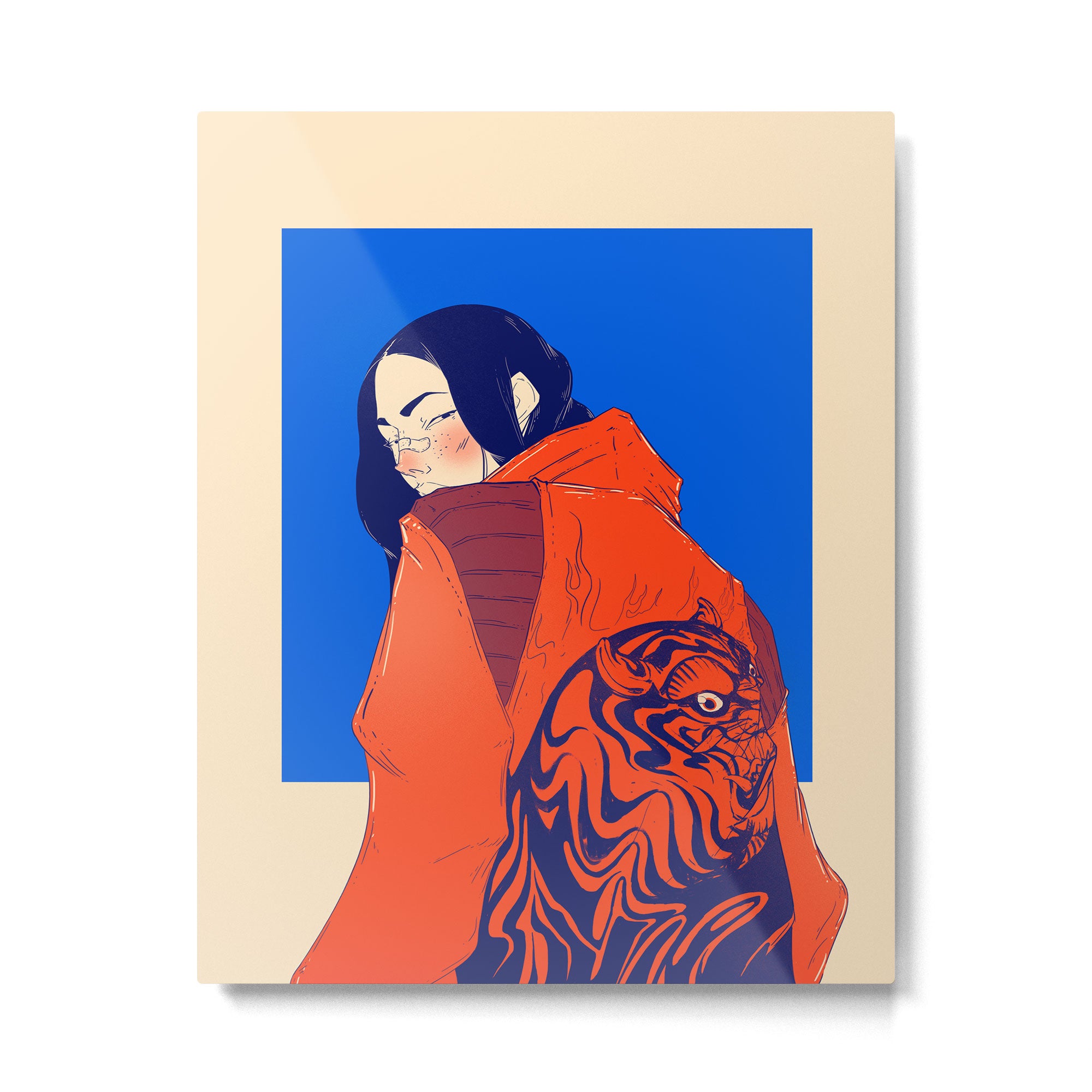 Tiger jacket Metal Print Gallery Image 6