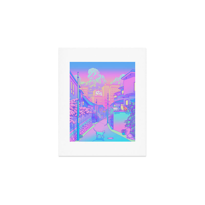 Neko City Art Print Gallery Image 1