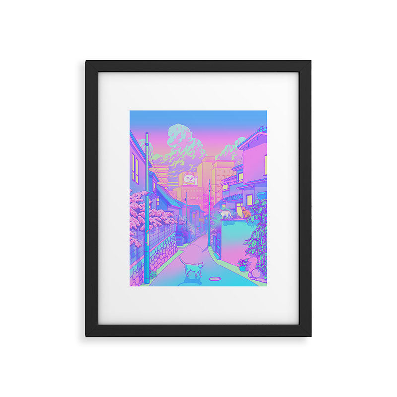 Neko City Framed Art Print Gallery Image 5