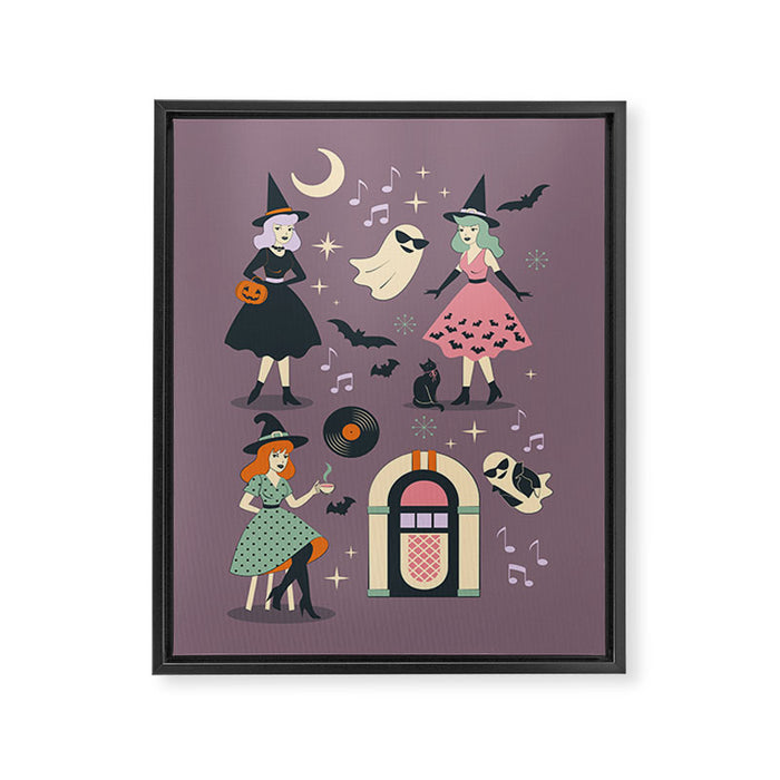 50s Witch Vibes Framed Canvas Print Gallery Image 1