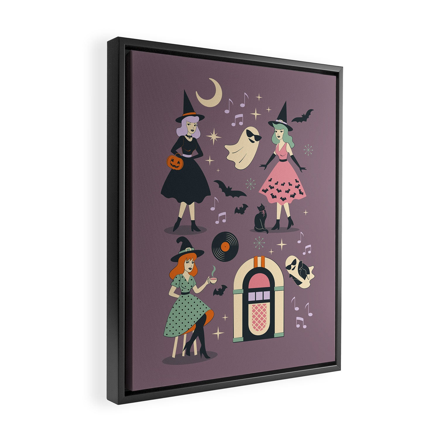 50s Witch Vibes Framed Canvas Print Gallery Image 2