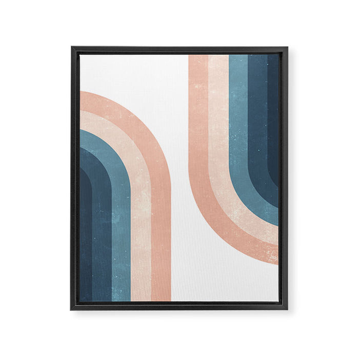 70s Rainbow Framed Canvas Print Gallery Image 1