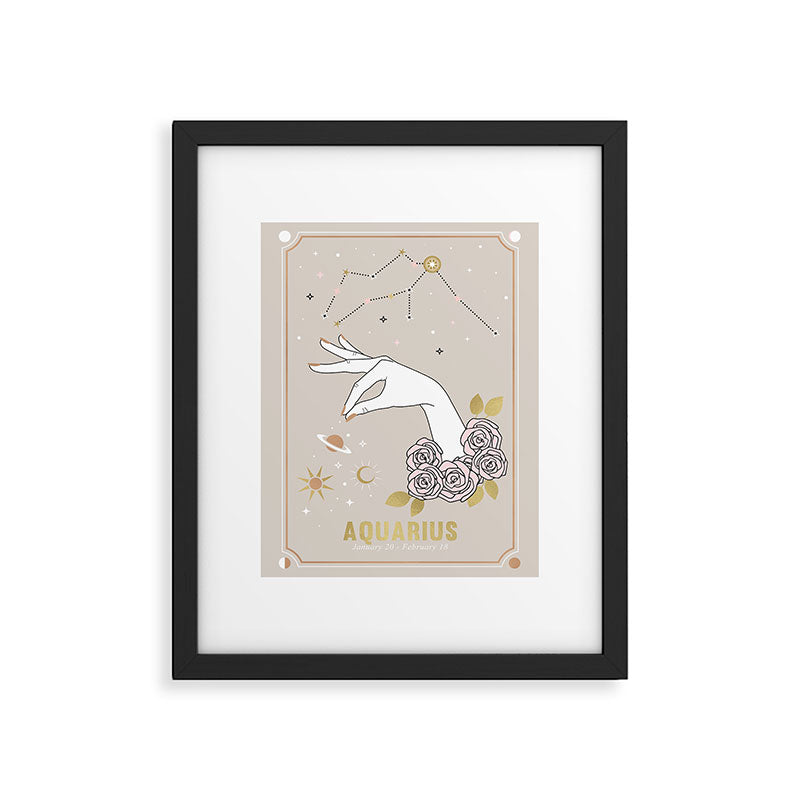Aquarius Zodiac Sign Framed Art Print Gallery Image 4