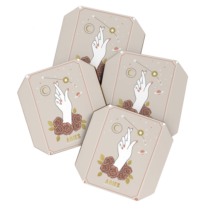 Aries Zodiac Series Coaster Gallery Image 1