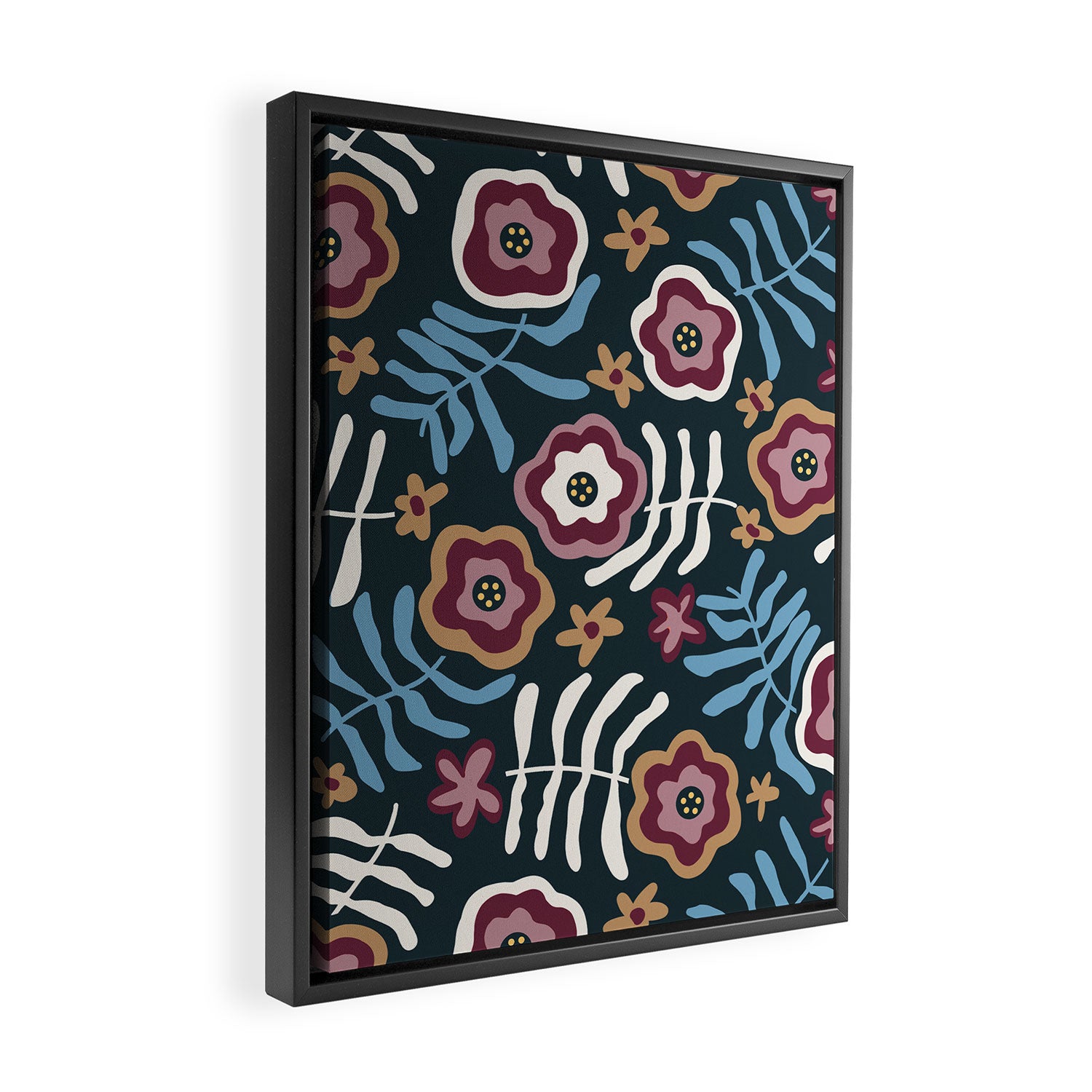 Artistic Floral Fantasy Framed Canvas Print Gallery Image 2