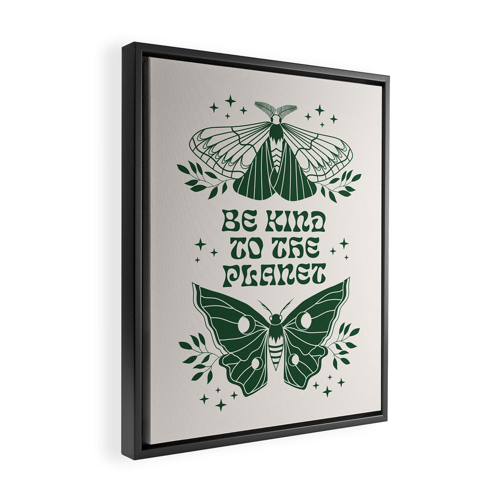 Be Kind to the Planet Framed Canvas Print Gallery Image 2