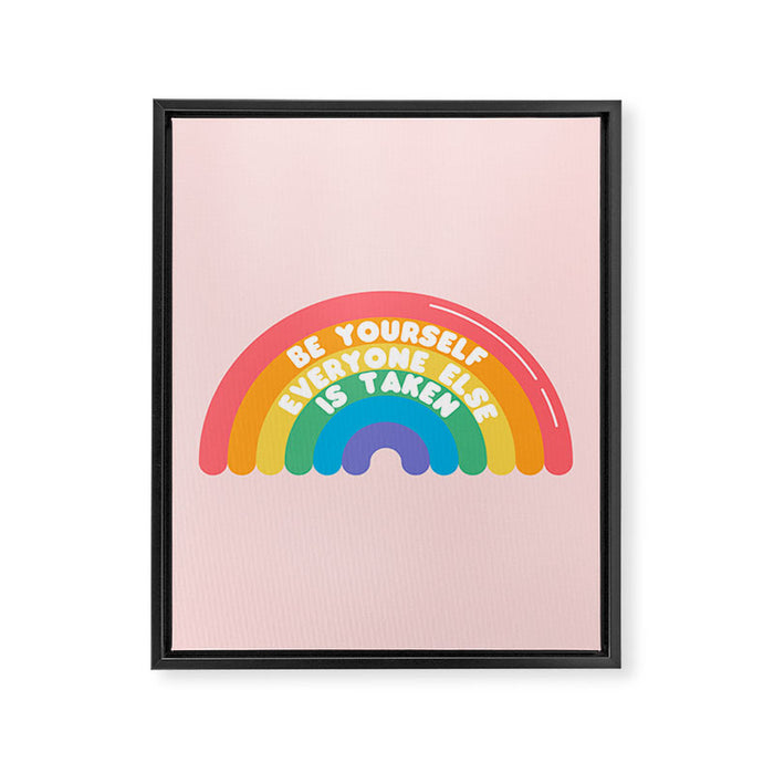 Be Yourself Everyone Framed Canvas Print Gallery Image 1