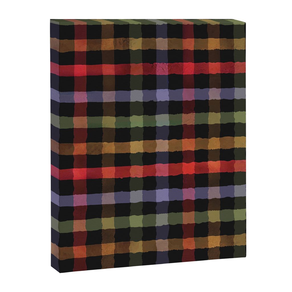 Boho Checkered Deep Palette Canvas Print Gallery Image 6