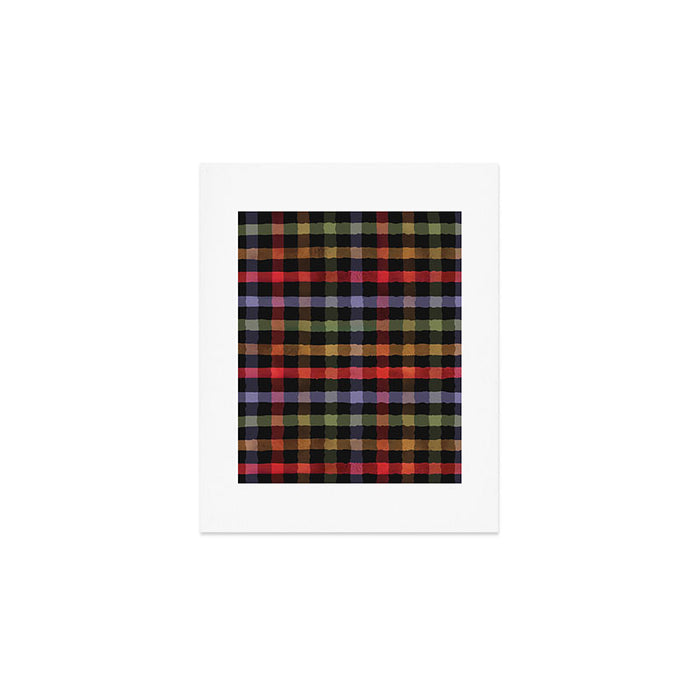 Boho Checkered Deep Palette Art Print Gallery Image 1