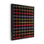 Boho Checkered Deep Palette Framed Canvas Print Gallery Image 2