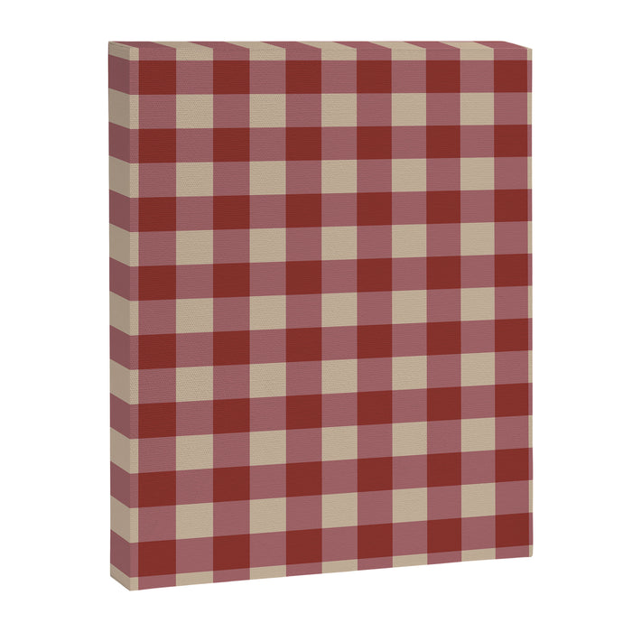 Bordeaux Checkered Theme Canvas Print Gallery Image 1