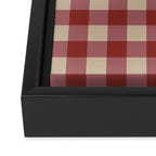 Bordeaux Checkered Theme Framed Canvas Print Gallery Image 3