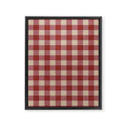 Bordeaux Checkered Theme Framed Canvas Print Gallery Image 6