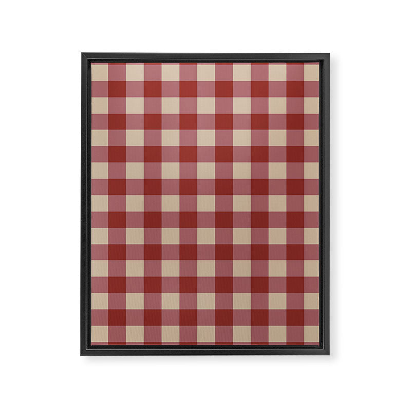 Bordeaux Checkered Theme Framed Canvas Print Gallery Image 6
