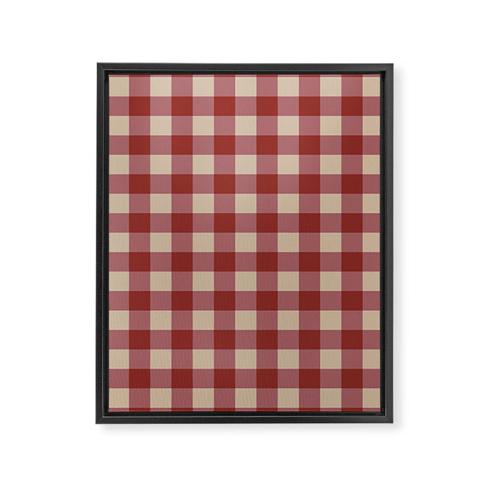 Bordeaux Checkered Theme Framed Canvas Print Gallery Image 1