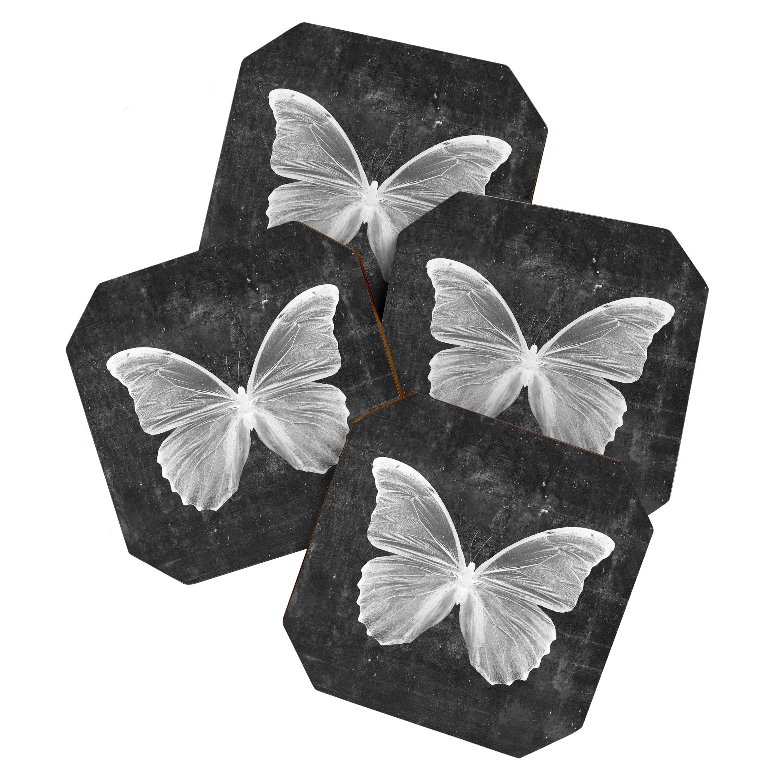 Butterfly in Black Coaster Gallery Image 1