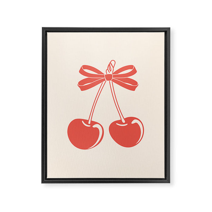 Cherry Bow Delight Framed Canvas Print Gallery Image 1