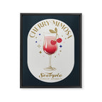 Cherry Mimosa Cocktail Zodiac Sign Framed Canvas Print Gallery Image 8