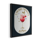 Cherry Mimosa Cocktail Zodiac Sign Framed Canvas Print Gallery Image 2
