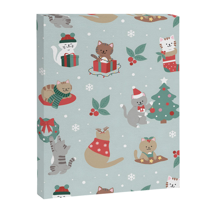 Christmas Festive Cute Holiday Kittens Canvas Print Gallery Image 1