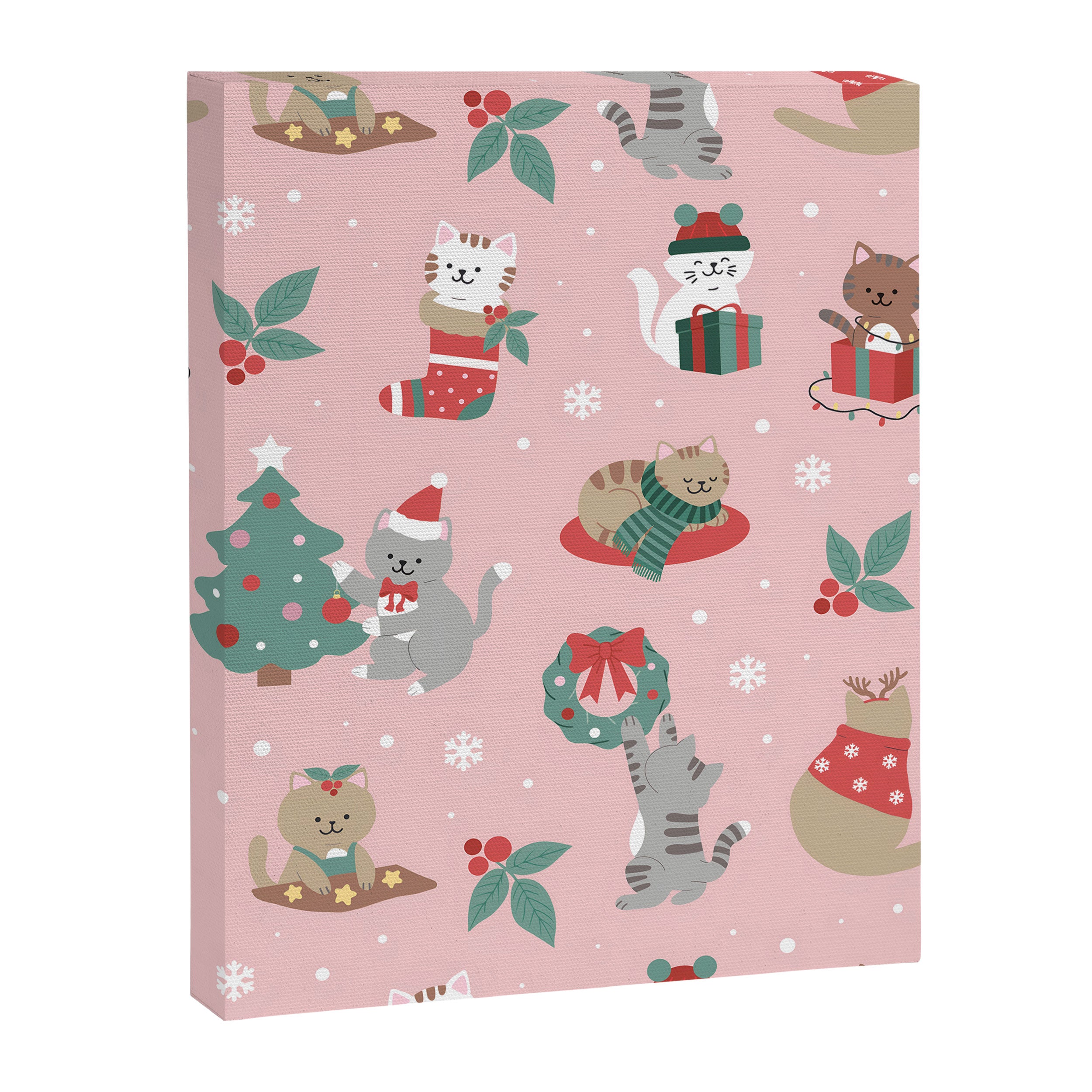 Christmas Festive Cute Holiday Kittens Canvas Print Gallery Image 6
