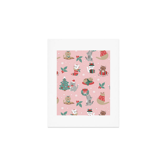 Christmas Festive Cute Holiday Kittens Art Print Gallery Image 1