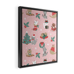 Christmas Festive Cute Holiday Kittens Framed Canvas Print Gallery Image 2