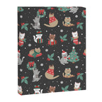 Christmas Festive Cute Holiday Kittens on Dark Canvas Print Gallery Image 6