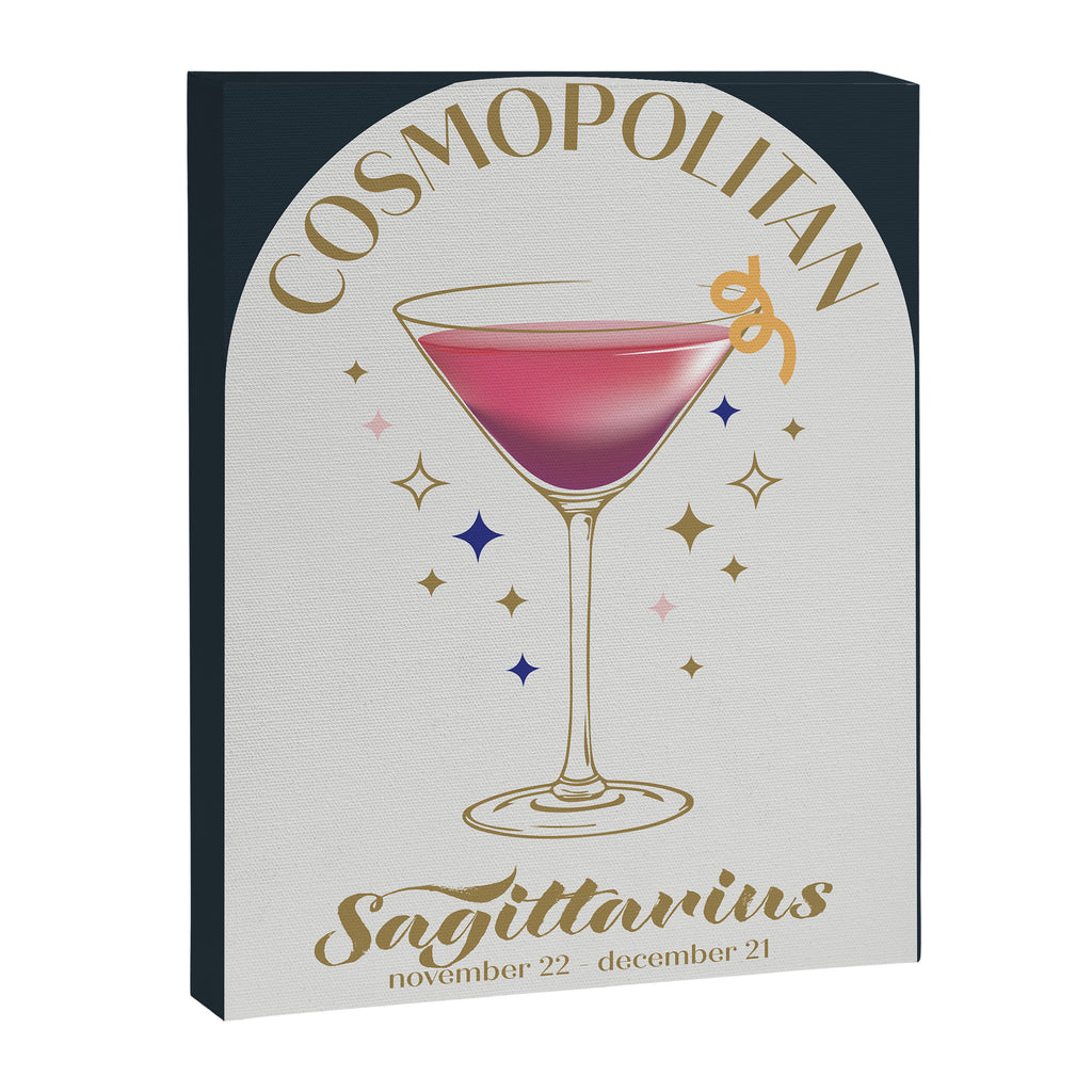 Cosmopolitan Cocktail Zodiac Sign Canvas Print Gallery Image 6