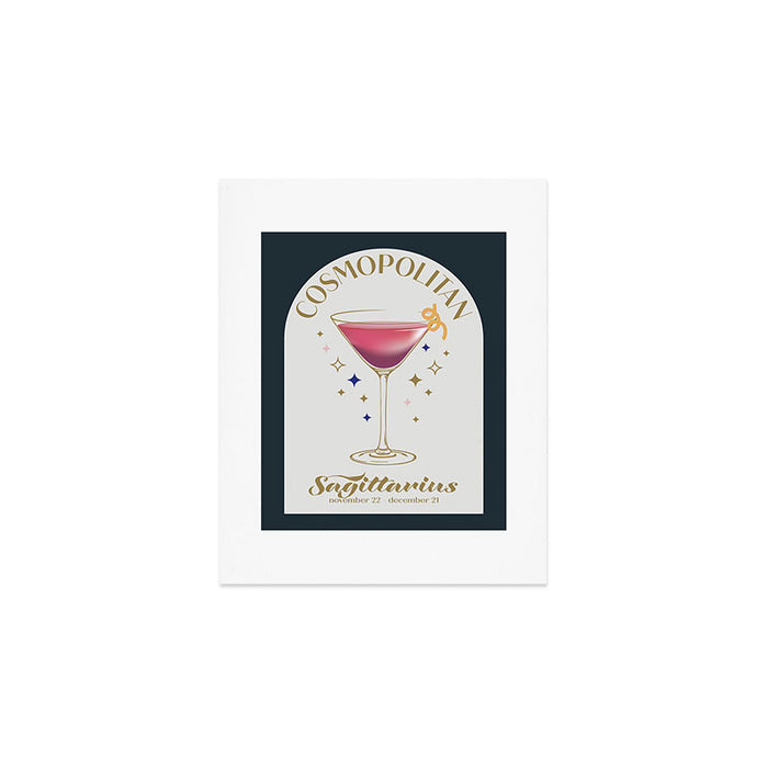 Cosmopolitan Cocktail Zodiac Sign Art Print Gallery Image 1